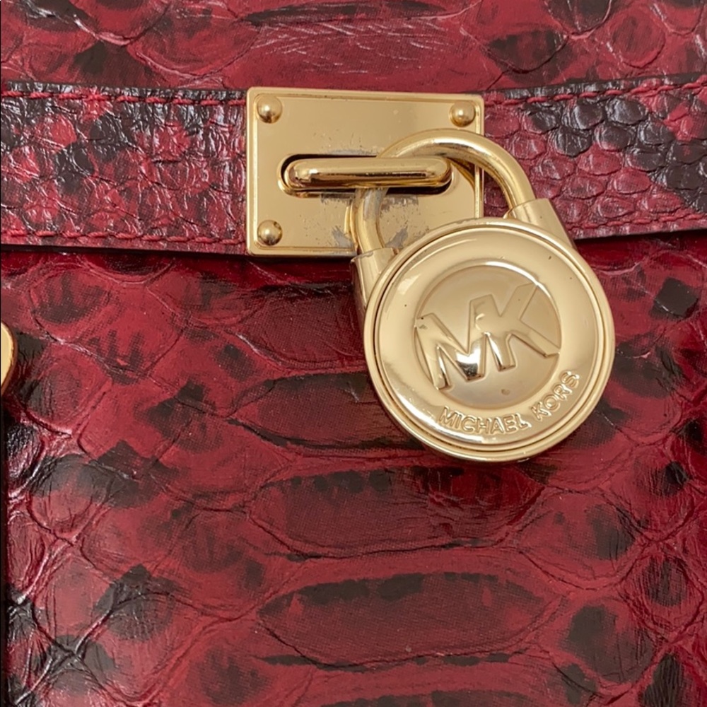 Michael Kors Red Python shoulder bag - Picture 3 of 7
